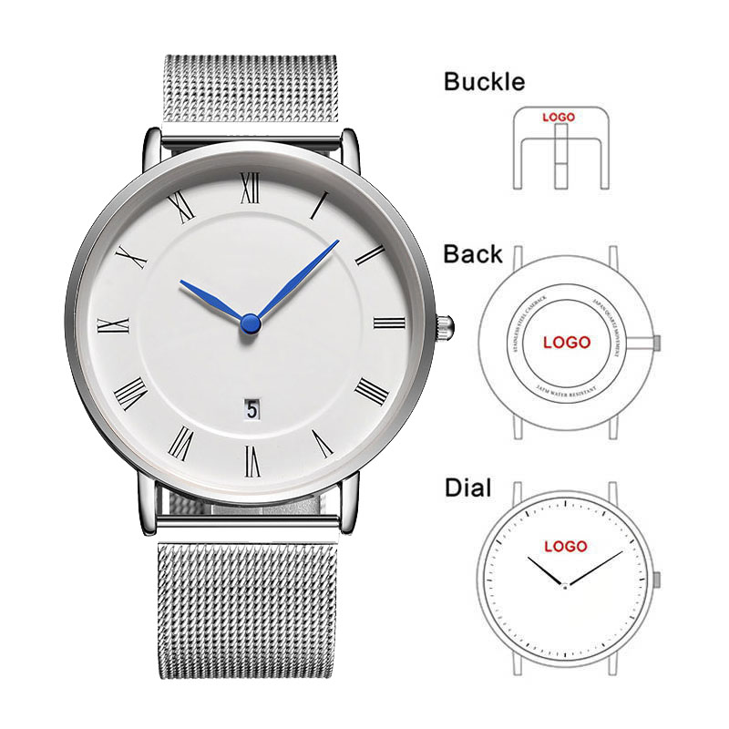 Stainless Mesh Band - Montre classique simple pour homme en