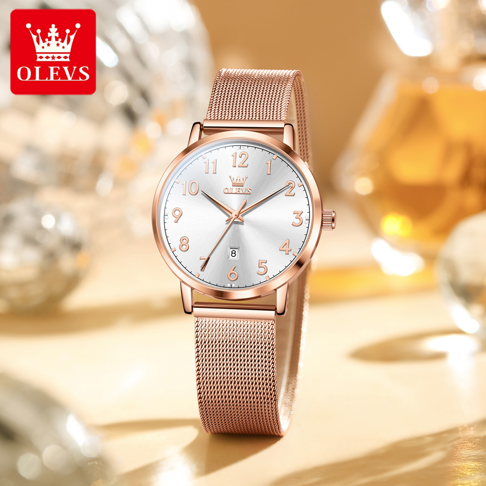 OLEVS 5653 femme montres éléga - Stainless Mesh Band avis et prix
