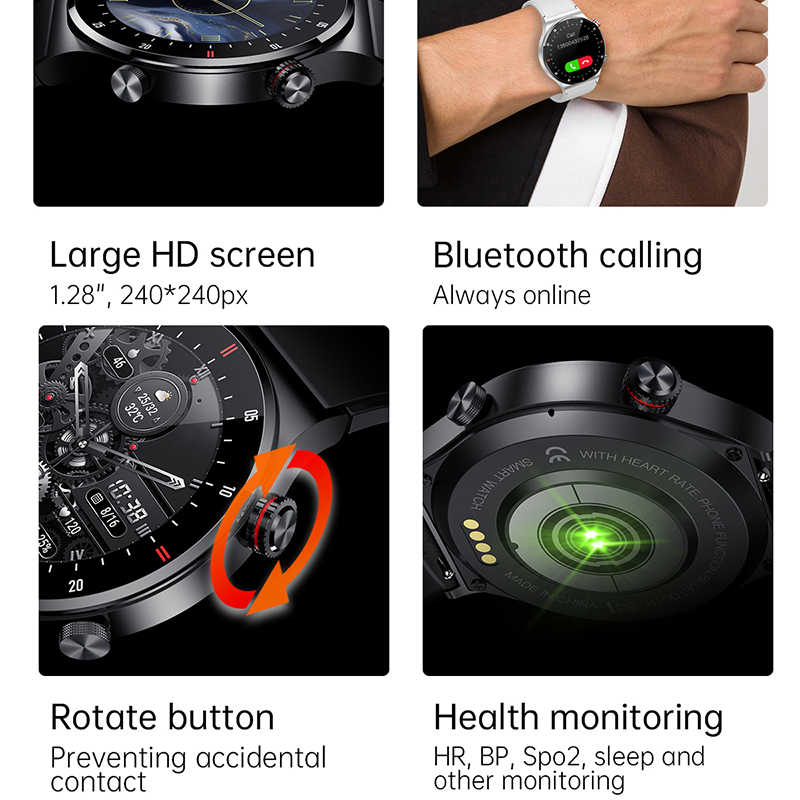 GPS ECG + PPG Bluetooth appel  - Smartwatch Faces avis et prix