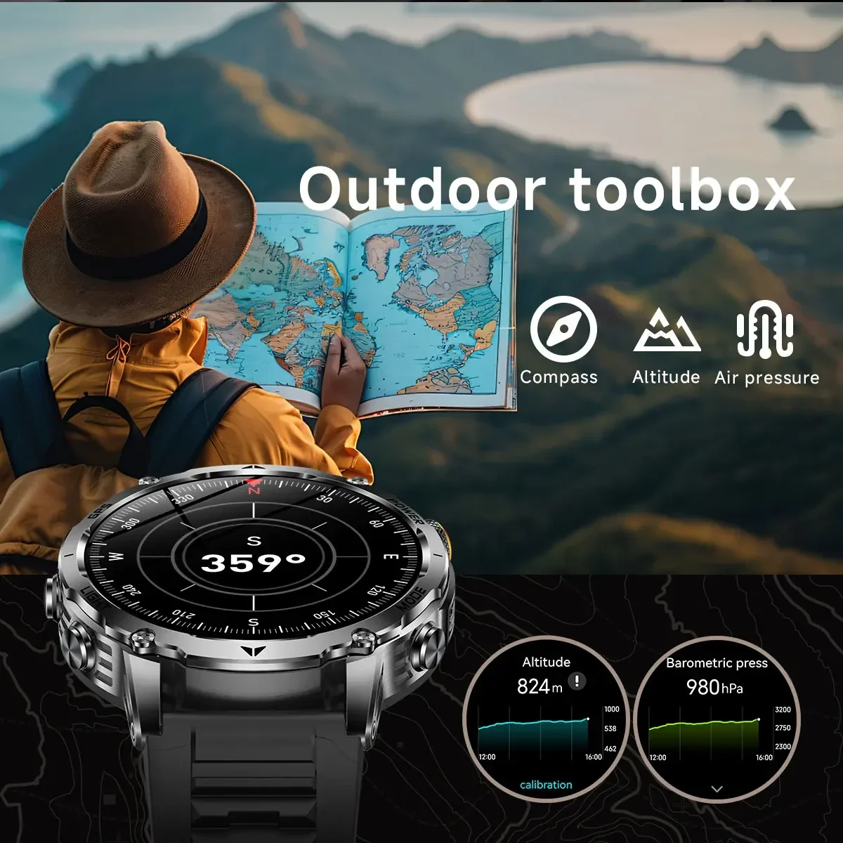 Montre connectée militaire pou - Smartwatch M Active avis et prix