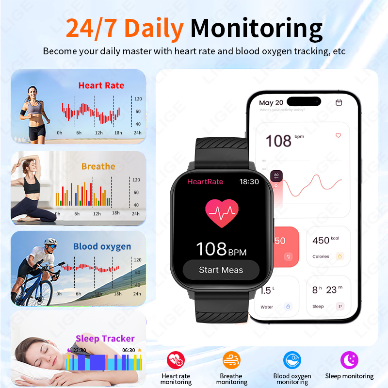 Montre connectée LIGE 2026, no - Smartwatch Face avis et prix
