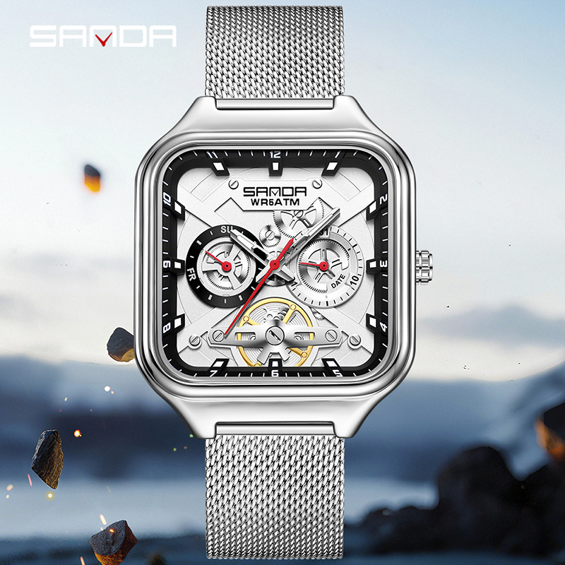 Montre homme SANDA 9085, montr - Stainless Mesh Band avis et prix