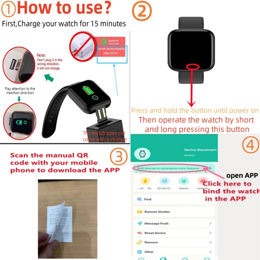 Montre connectée Y68 D20 pour  - Smartwatch Touch avis et prix