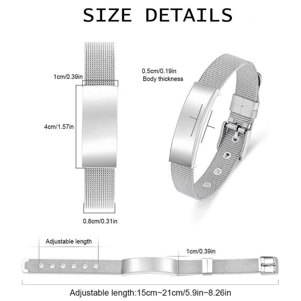 Bijoux de crémation Bracelet u - Stainless Mesh Band avis et prix