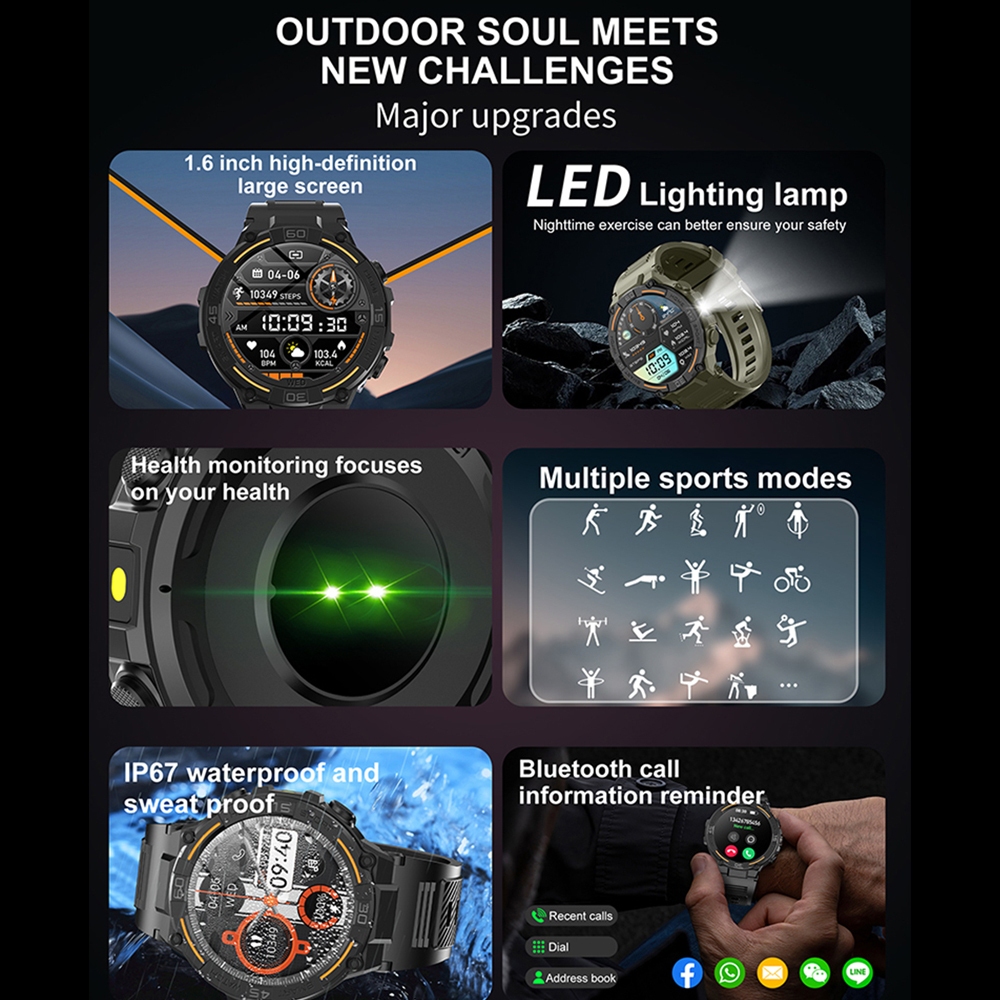 Montre connectée militaire rob - Smartwatch Faces avis et prix
