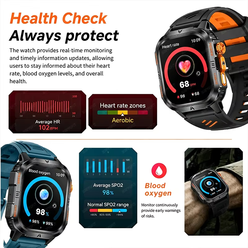 Montre connectée militaire rob - Smartwatch M Active avis et prix