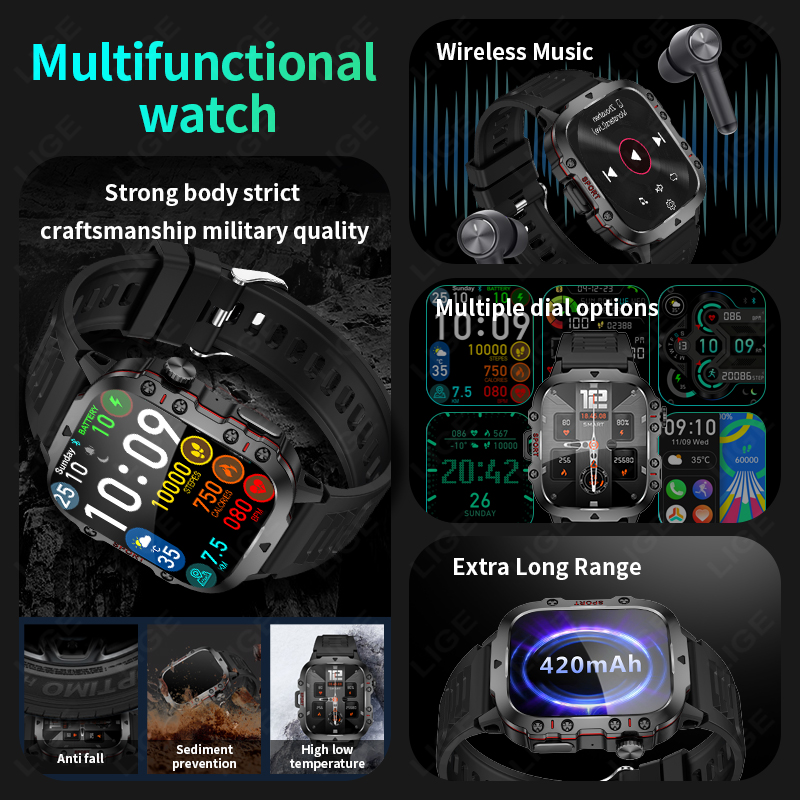 LIGE montre intelligente extér - Smartwatch Face avis et prix