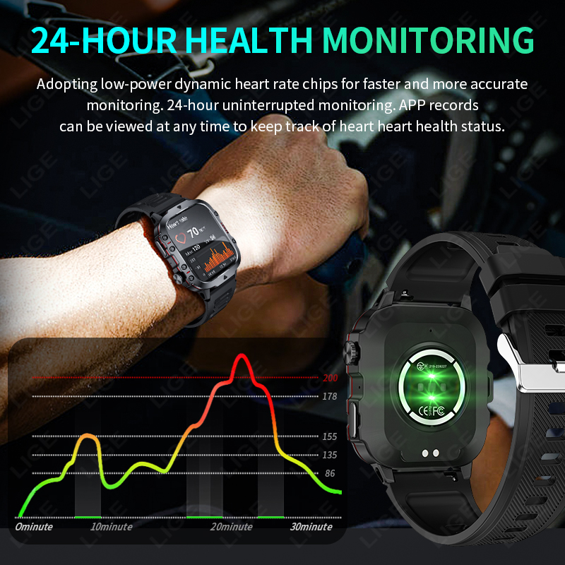 LIGE montre intelligente extér - Smartwatch Face avis et prix