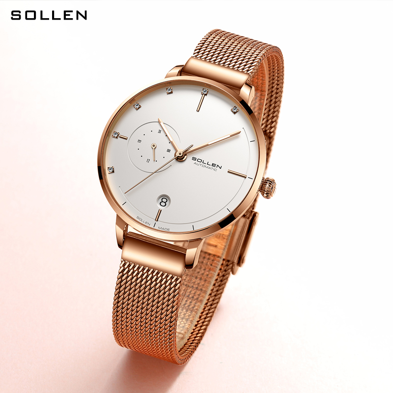 SOLLEN-montres mécaniques auto - Stainless Mesh Band avis et prix