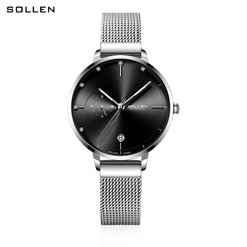 SOLLEN-montres mécaniques auto - Stainless Mesh Band avis et prix